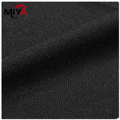 White / Black Fusing Plain Interlining Stitchable Polyester Customized