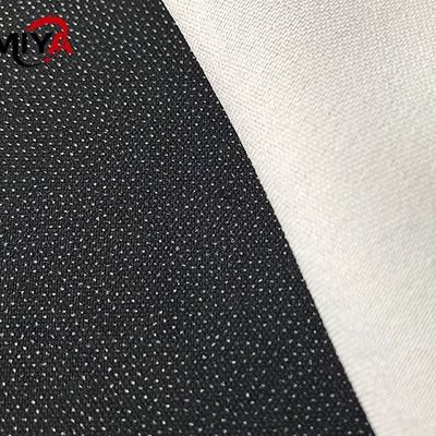 White / Black Fusing Plain Interlining Stitchable Polyester Customized